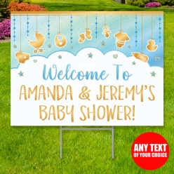 34% OFF: Baby Shower Boy PERSONALIZED Large Yard Sign