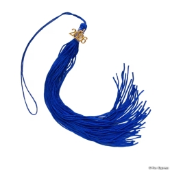 Blue 2026 Fabric Graduation Cap Tassels-12Pk