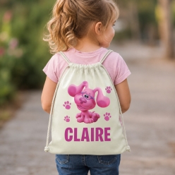Blues Clues Magenta Custom Drawstring Backpack