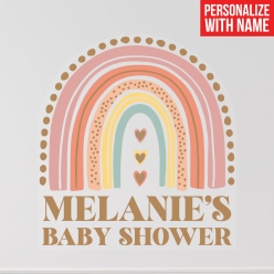 Neutral Rainbow Shower Personalized 12