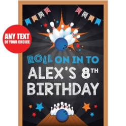 Bowling PERSONALIZED Giant Vinyl Keepsake Door Sign