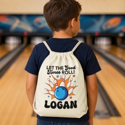 Bowling Good Times Roll Custom Drawstring Backpack