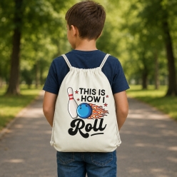 Bowling This Is How I Roll Drawstring Backpack