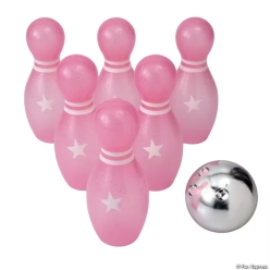 Disco Cowgirl Glittery Bowling Pins & Ball Set