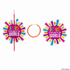 Jesus is the Light VBS Glow Bracelets on Card-24Pk