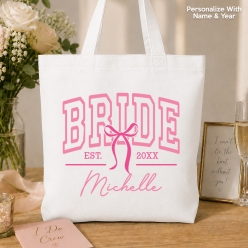 Bride Varsity Personalized BIG 41cm Cotton Tote Bag