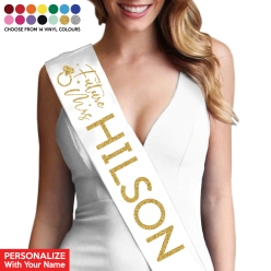 Future Mrs Personalized White Sash