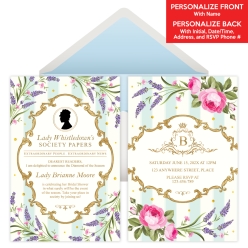 Bridgerton PERSONALIZED Bridal Shower Invitations - 8 Pk
