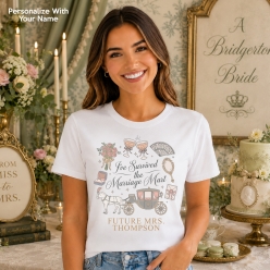 Bridgerton Marriage Mart Personalized Bridal Shower T-shirt