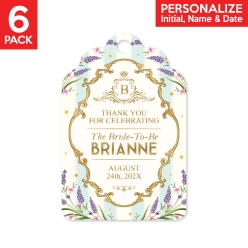 Bridgerton Bridal Shower PERSONALIZED Thank You Tags - 6pk
