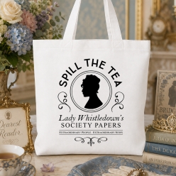 Bridgerton Spill The Tea 41cm Cotton Tote
