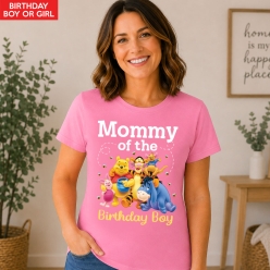 Mommy Winnie The Pooh & Friends Pink T-shirt