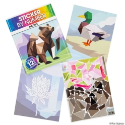 Bright Nature Imagery Sticker-By-Number Book