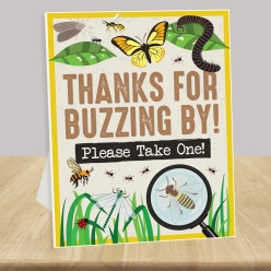 Bug Party Favours Easel Sign