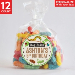 Bug Party Personalized Treat Bags w/Stickers 12PK