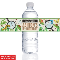 Bug PERSONALIZED VINYL Bottle Labels - 10 PK