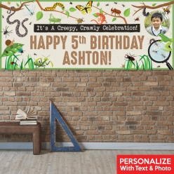 Bug Party PERSONALIZED PHOTO Giant Vinyl Keepsake Banner