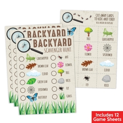 Backyard Adventures Scavenger Hunt Game-12Pk