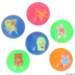 Bulk Character Rubber Bouncy Ball Assortment-48Pk