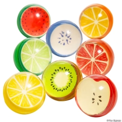 Fruit Rubber Bouncy Ball Assortment-48Pk
