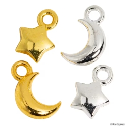 Sun & Moon Metallic Charm Assortment-48Pk