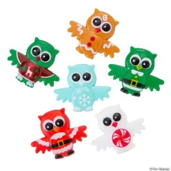 Christmas Owl Vinyl Characters-48Pk