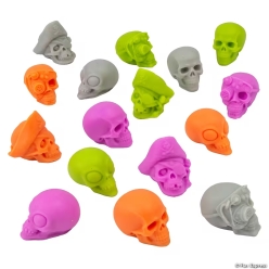 Halloween Skull Mochi Squishies-48Pk