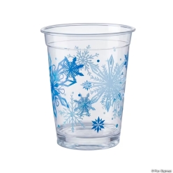 Bulk Winter Snowflake Plastic Cups-50Pk