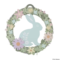 Enchanted Garden Layered Bunny Wreath Craft Kit