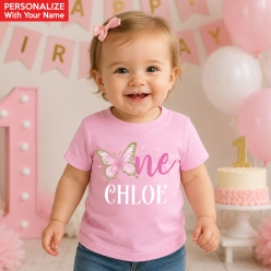 ONE Butterfly Light Pink T-shirt