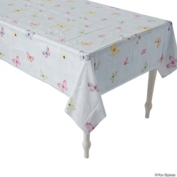 Butterfly Printed Plastic Tablecover