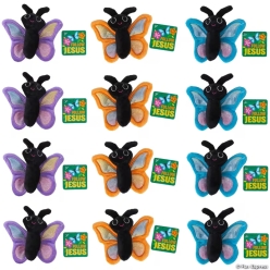 Rainforest VBS Plush Butterfly with Follow Jesus Card for 12