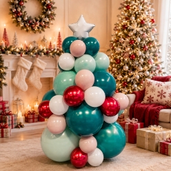 *Festive Christmas tree Airfill Balloon Kit - 38pc