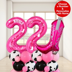 *Nashville 2 Digit - 6 Ft Airfill Personalized Balloon Column
