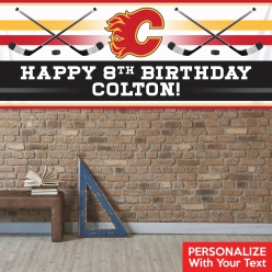 Calgary Flames PERSONALIZED Giant Vinyl Keepsake Banner