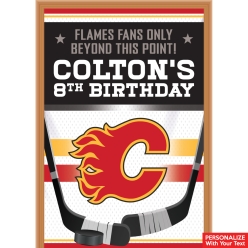Calgary Flames PERSONALIZED Giant Vinyl Keepsake Door Sign