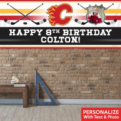 Calgary Flames PERSONALIZED PHOTO Vinyl Keepsake Banner