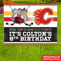 34% OFF: Calgary Flames Photo PERSONALIZED Yard Sign