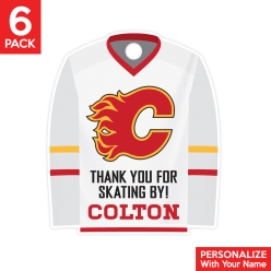 Calgary Flames PERSONALIZED Thank You Tags - 6 Pk