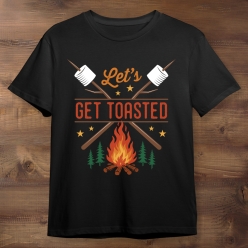 Let's Get Toasted Black T-shirt