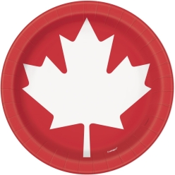 Canada Day Red Dessert Plates - 8 Pk
