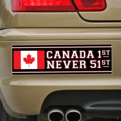50% OFF: Canada 1st Never 51st Vinyl Car Decal