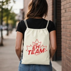 Canada Day Eh Team Drawstring Backpack
