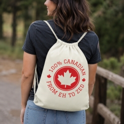 Canada Day Eh To Zed Drawstring Backpack