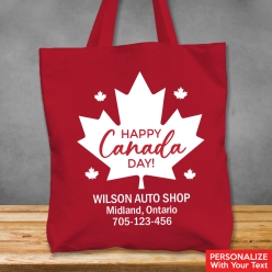 60% OFF: Premium XL Canada Day Personalized Business Red Tote Ba