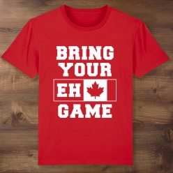 55% OFF: Bring Your Eh Game Red T-shirt