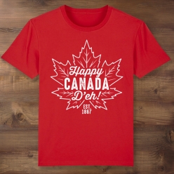 55% OFF: Happy Canada D'Eh Red T-shirt