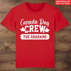 55% OFF: Canada Day Crew Personalized Red T-shirt