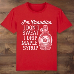 55% OFF: Sweat Maple Syrup Red T-shirt
