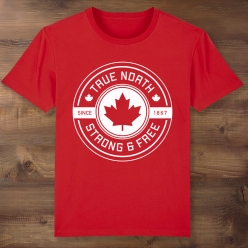 55% OFF: True North Strong & Free Red T-shirt
